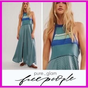 Free People maxi dress boho summer halter